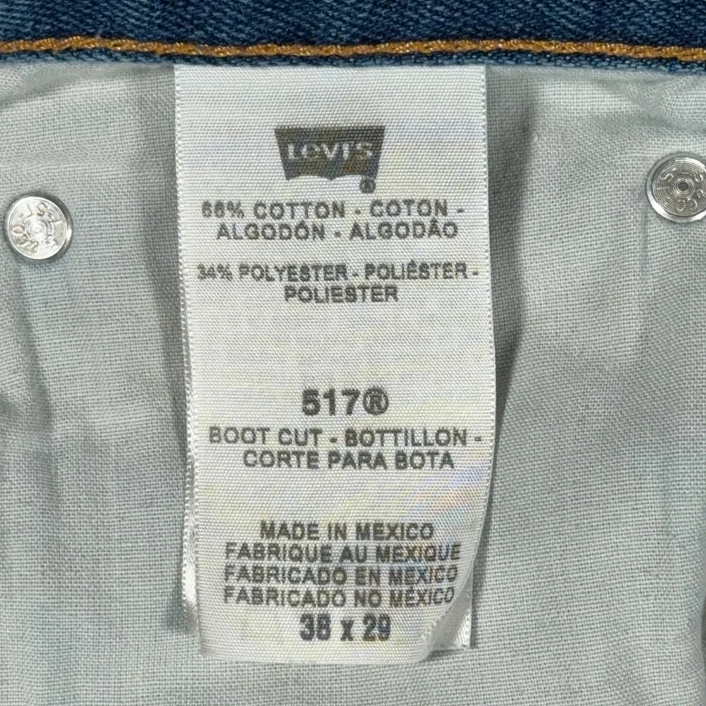 Vintage Levis Jeans Mens 36x29 Blue 517 Bootcut Dark Wash Denim Cotton Poly Y2K